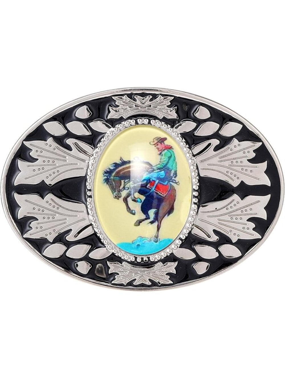 Unisex 3-cowboy Native American Belt Buckle Western Chic Style